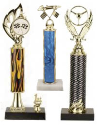 Single Column Trophies - Racing